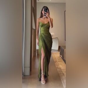 Green evening gown